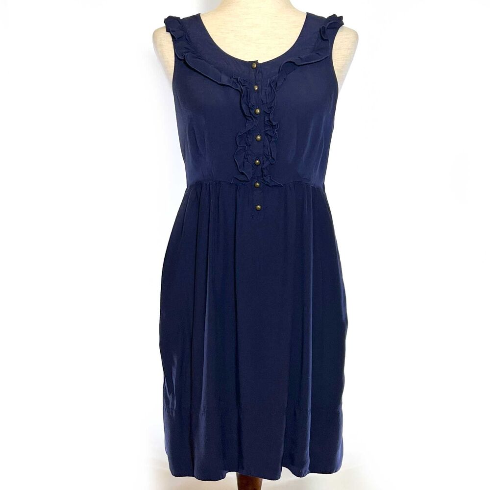 Maurices Navy Ruffle XS Dress with Pockets